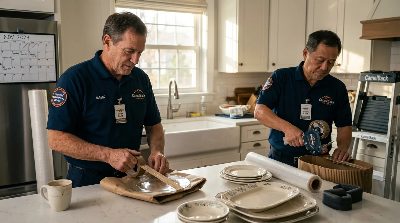 Professional crew packing kitchen dishware in Bogalusa, LA